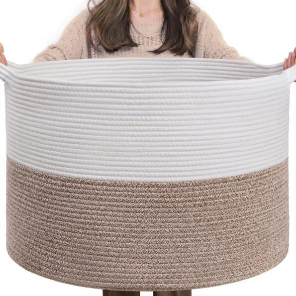 Cotton Rope Laundry Basket 16x16x14 Inches