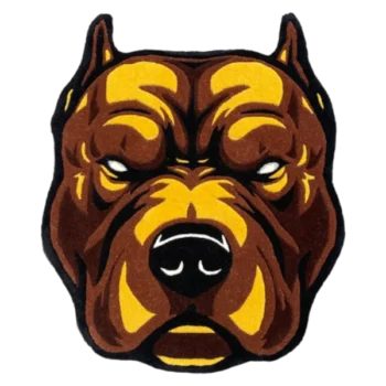 Pit Bull Dog Hand-Tufted Rug | Custom Handmade Tufted Rugs For Home, Office, Kids room