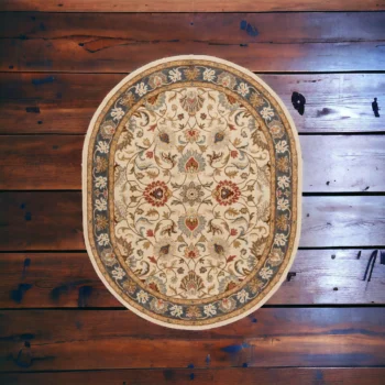 Floral Rugs and Carpets | Handmade Carpets | luxury Oval Shape Rug 4x6 Feet Carpets