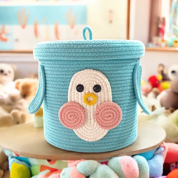 cute penguin storage basket