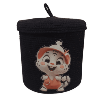 Kids Lid Basket With Beautiful Characters 10x10 Inches