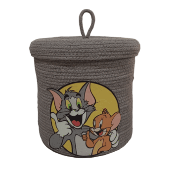 Tom & Jerry Storage Basket 10x10" Cotton
