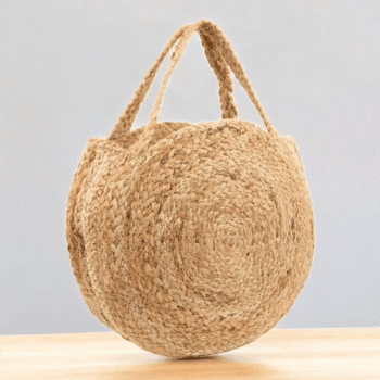 Jute Hand Bags Round Natural